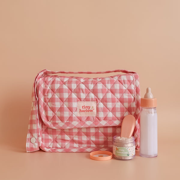 Tiny Nurturers Set - Pink Gingham