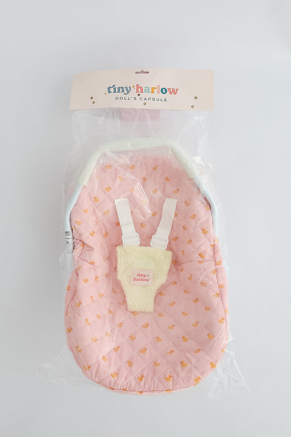 Tiny Harlow Dolls Car Seat Capsule - Pink Ducky