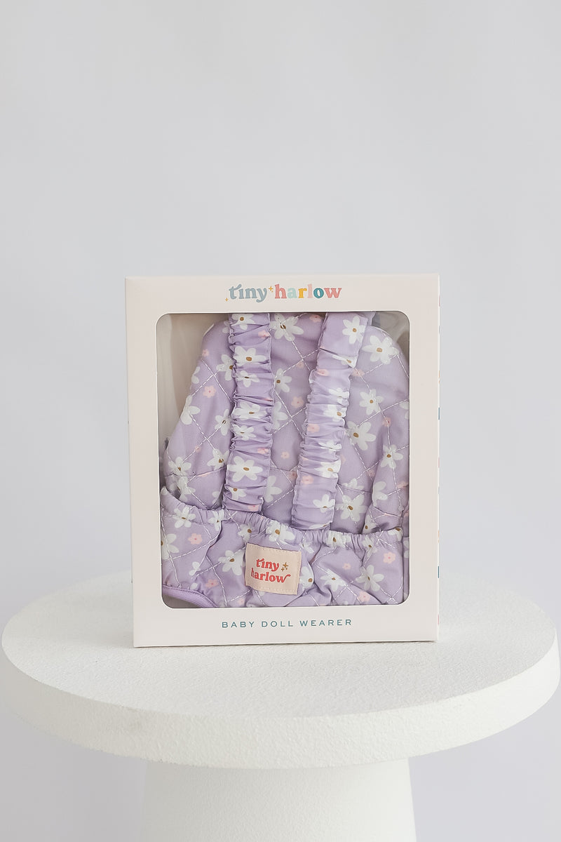 Tiny Harlow Baby Doll Wearer – Lilac Daisy