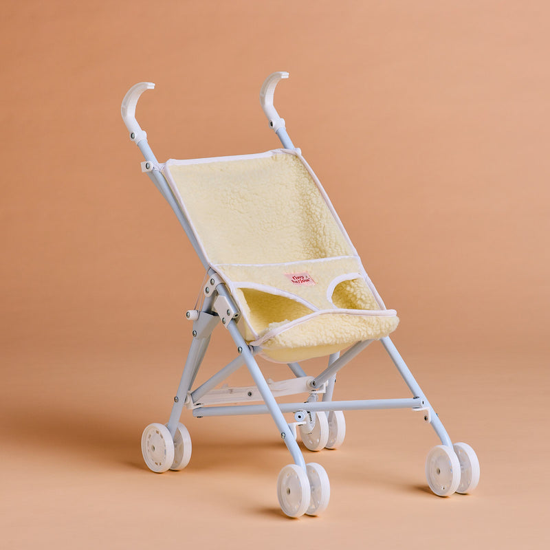 white polka pink pram toys