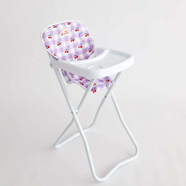 Tiny Harlow Doll Highchair - Cherry Gingham