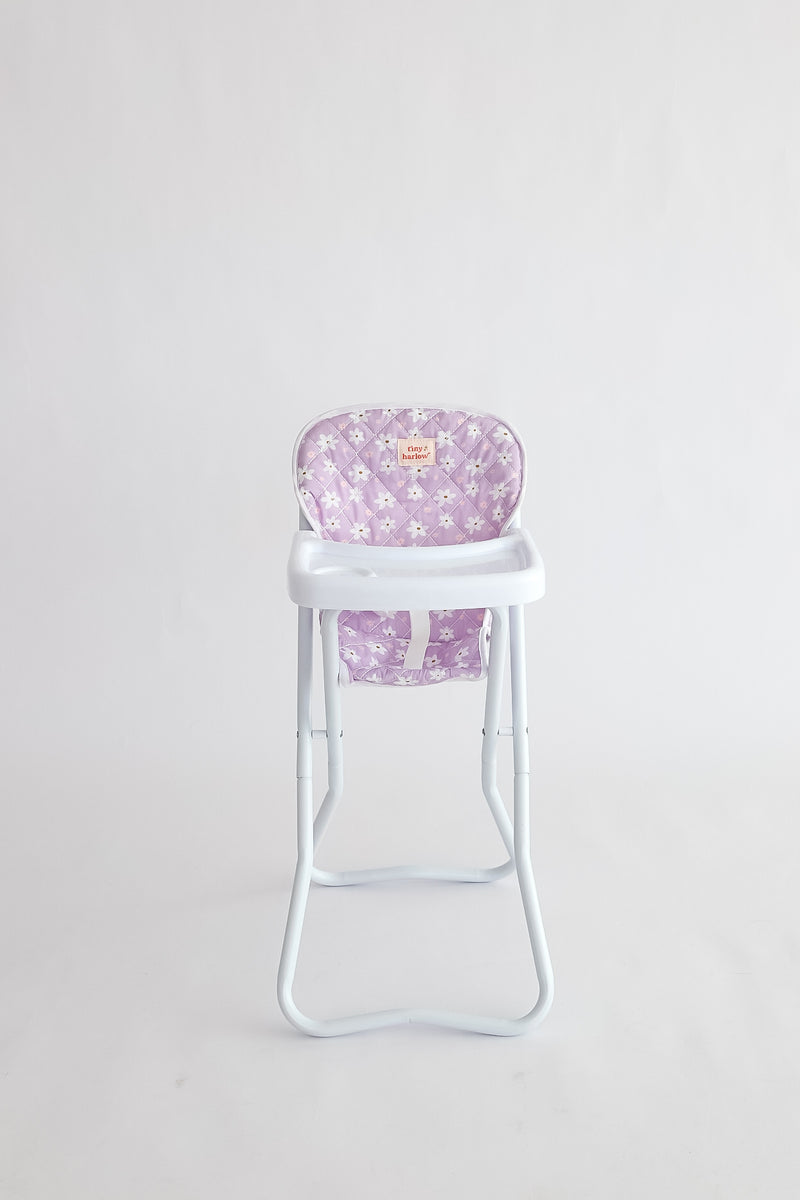 Tiny Harlow Doll Highchair - Lilac Daisy