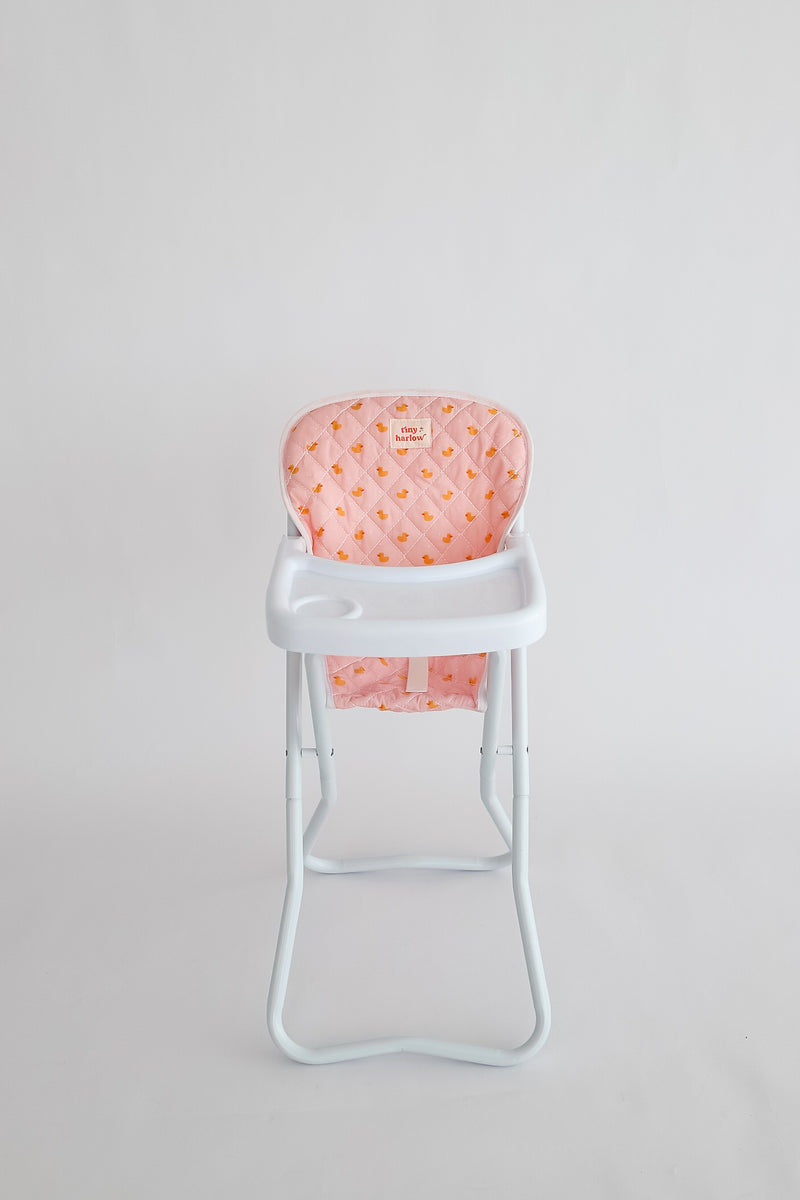 Tiny Harlow Doll Highchair - Pink Ducky