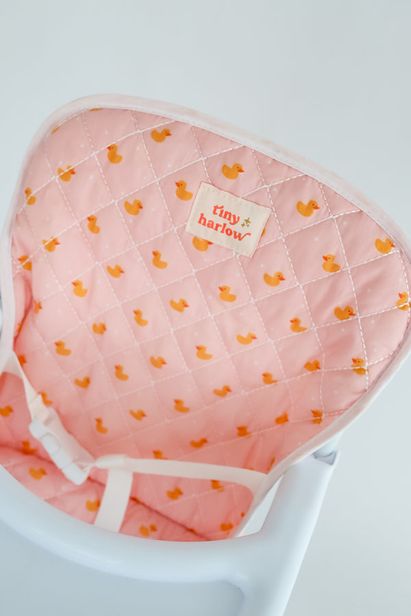 Tiny Harlow Doll Highchair - Pink Ducky