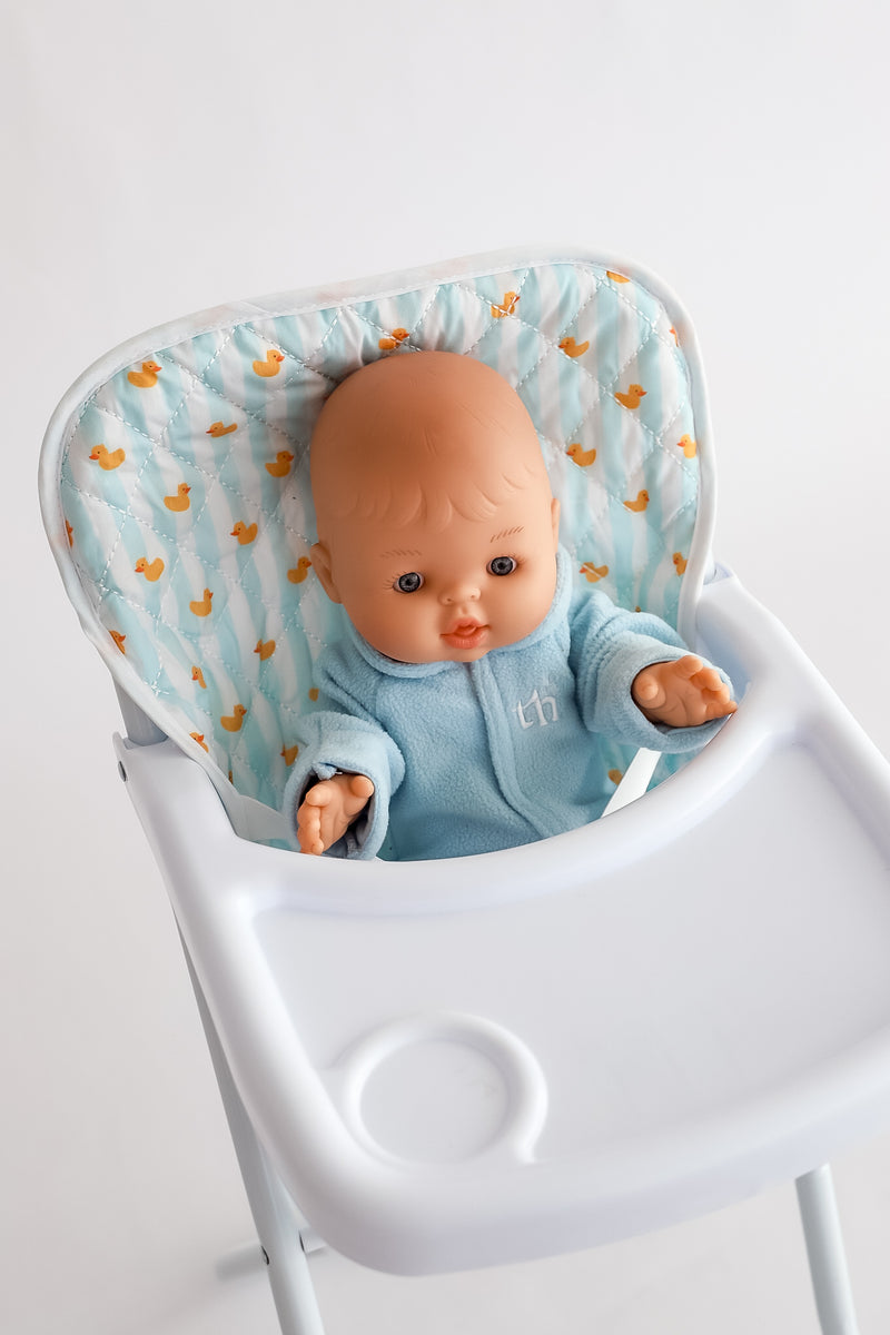 Tiny Harlow Doll Highchair - Blue Ducky