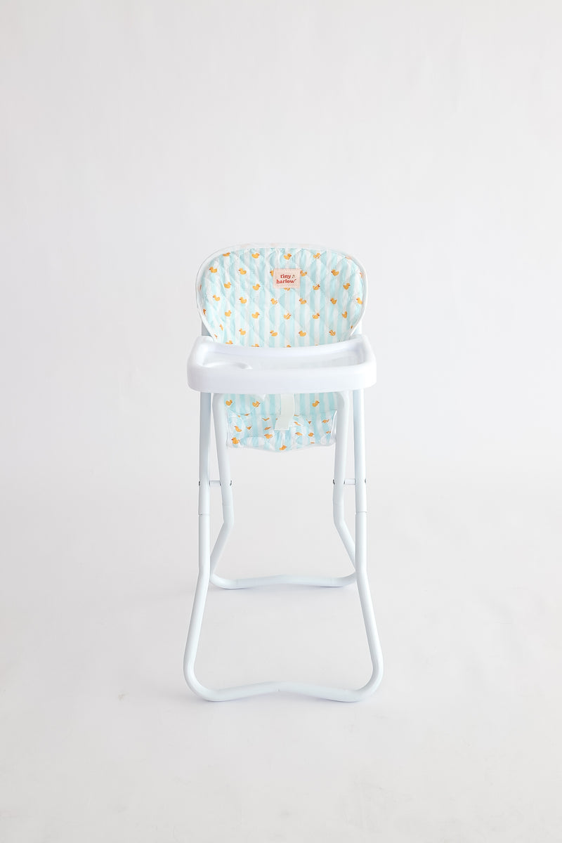 Tiny Harlow Doll Highchair - Blue Ducky
