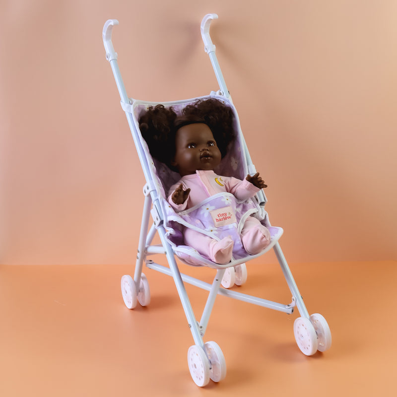 Tiny Harlow Folding Dolls Stroller - Lilac Daisy *PRE ORDER*